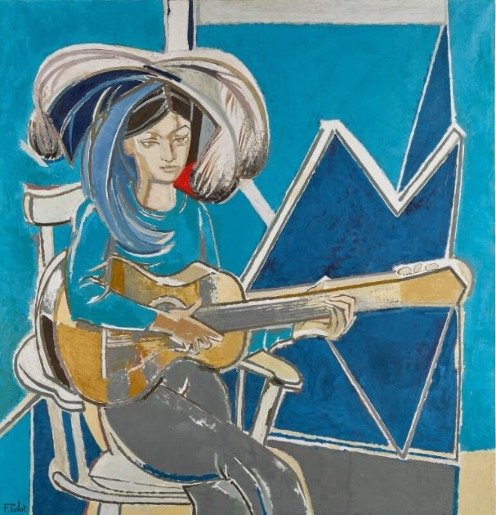 Françoise Gilot, Paloma à la guitare, 1965