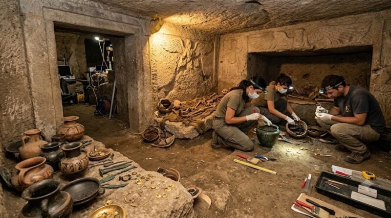 foto archeologi al lavoro