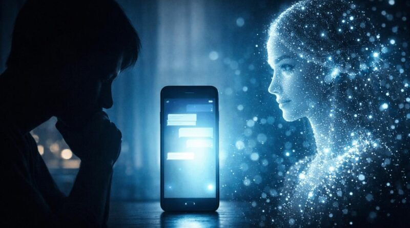 Foto che mostra la tecnologia come amico virtuale